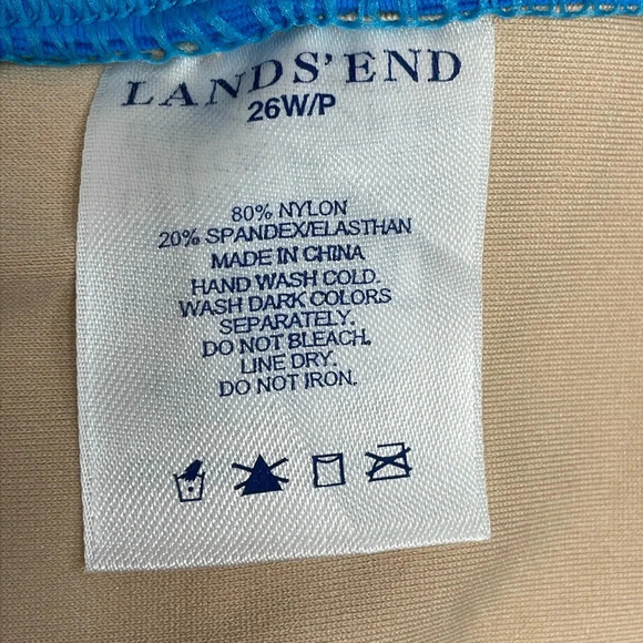 NWOT Lands’ End Turquoise Swim Skirt Tummy Control 26W/P - Picture 7 of 11